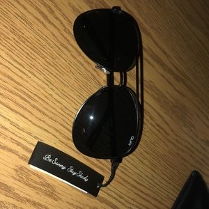 QUAY all black aviator sunglasses
